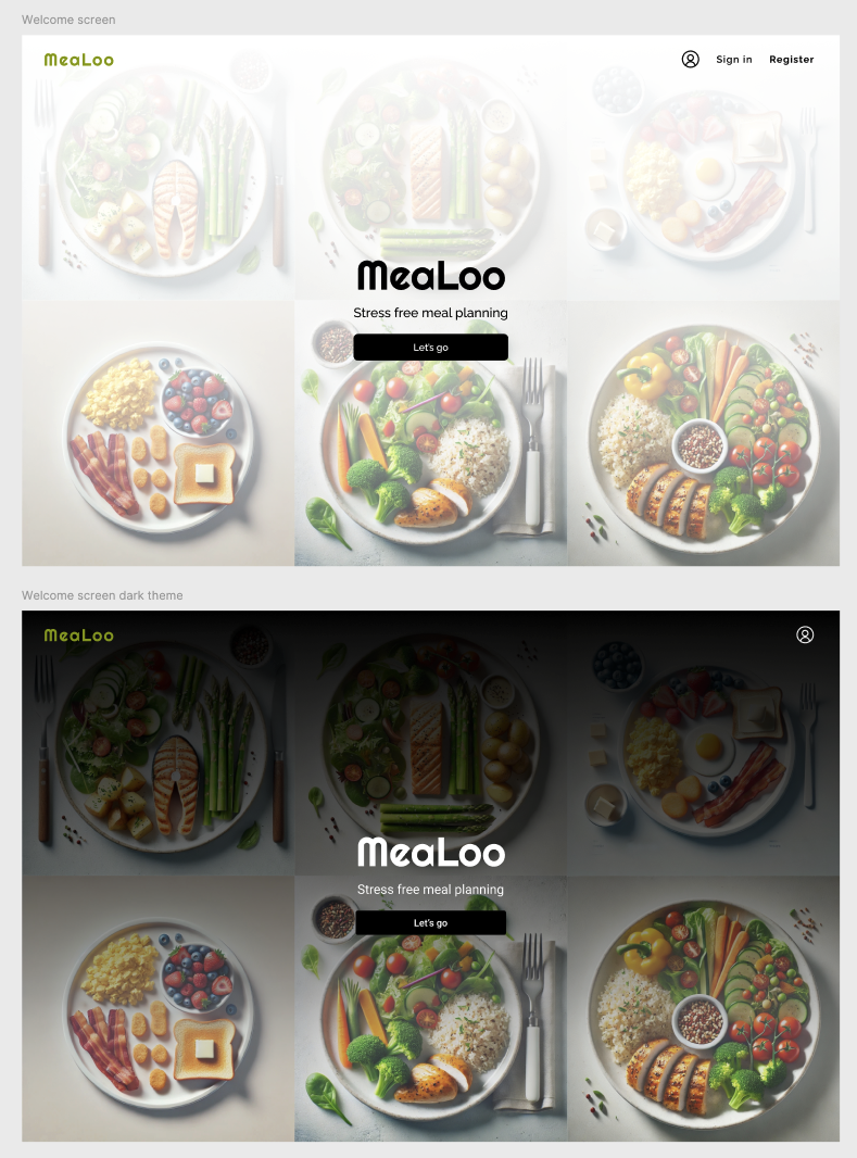 Mealoo Welcome Screen